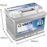Varta D59 Car Battery Type 075 (560409054)  